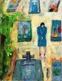 Souvenir, 2022, 50 X 65, huile sur toile - solitude
