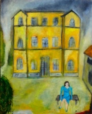 Maison de famille, 2022, huile sur toile, 80 X 100 - solitude