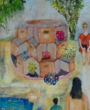 Sérénité, 2022, huile sur toile, 38 X 46 - solitude
