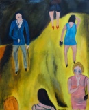 Rencontre(s), 2022, huile sur toile, 80 X 100 - solitude