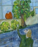 Au Revoir, 2022, huile sur toile, 54 X 65 - solitude