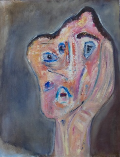 Nature ingrate, souche 4, 2022, huile sur toile, 50 X 65 - (ré)interpréter la nature