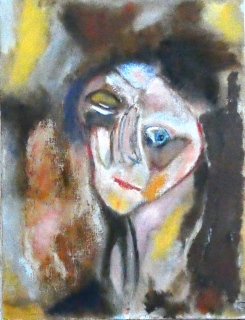 Nature ingrate, souche 9, 2023, huile sur toile, 50 X 65 - (ré)interpréter la nature