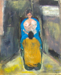Première soirée ( Rimbaud) 2, 2024, huile sur toile, 38 X 46 - poésie