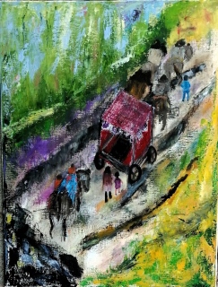 Ornières (Rimbaud), 2025, huile sur toile, 50 X 65 - poésie