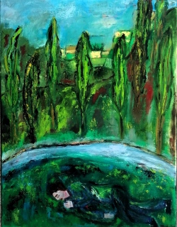 Le Dormeur du val (Rimbaud), 2025, huile sur toile, 50 X 65 - poésie